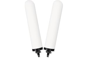 YKMGON 2PCS 10'' ceramic water filter Candle,10 inch water filter replacement filters with Activated Carbon for Countertop Gravity Water Filter System,Water Cooler Filtration Systems.