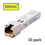SFP to RJ45 Copper Module - 1000BASE-T Mini-GBIC Gigabit Transceiver for Cisco GLC-T/SFP-GE-T, Meraki MA-SFP-1GB-TX, Ubiquiti UF-RJ45-1G, D-Link, Supermicro, Netgear, TP-Link, up to 100m, Pack of 10