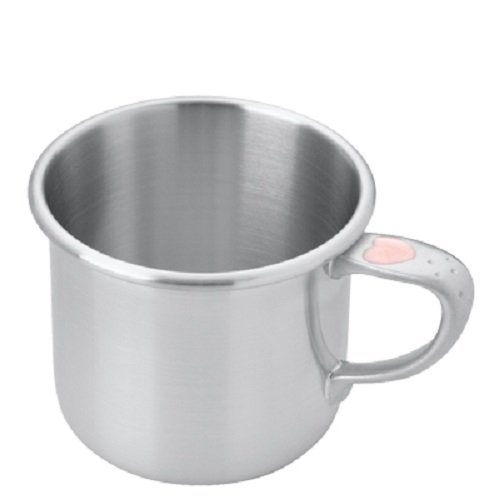 Danforth - Baby Cup Heart/Pink - Handspun Pewter - Gift Boxed - Made in USA