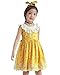 Sharequeen Girls Sleeveless Dress, Children Dress for Flower Lace Rose Embroidery Cotton Ruffle Design Swing Party Dresses