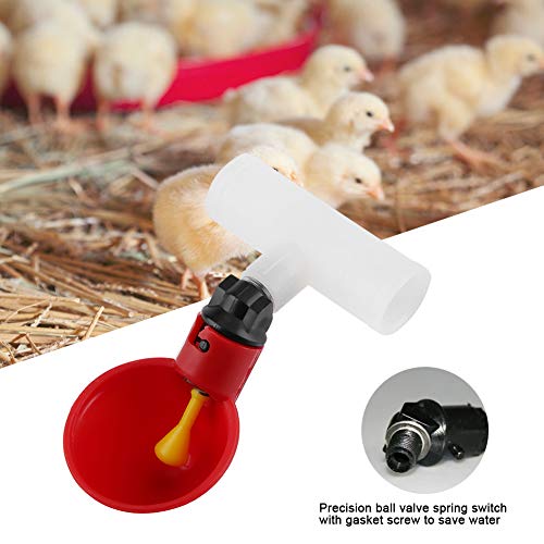 HERCHR 8 Stücke Automatische Geflügel Trinker, Geflügel Trinkbecher, Geflügeltränken Mit Automatischer Füllung Für Vogel Wachtel Taube Huhn Henne(Tube Diameter 25mm) – Bild 7