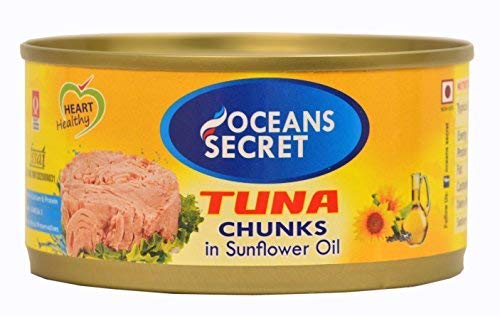 Oceans Secret - Canned Tuna in Sunflower Oil, (180 g ) (Pack of 4) | Immunity Booster | Superfood