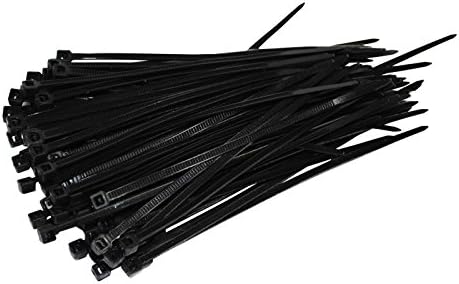 DamstoneProfessional Cable Ties Industrial Quality Black 100 mm x 2.5 mm Industrial Strong Short 8.1 kg Pulling Force Nylon Cable Ties for Industry PC Garden Pack of 100
