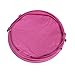 SpruceBay Foldable Round Laundry Hamper Basket with Handles and Drawstring -Fabric Closet Storage Bag - Pink -Organization with Unique Style - Keep your Laundry Room, Closet, and Home Organized