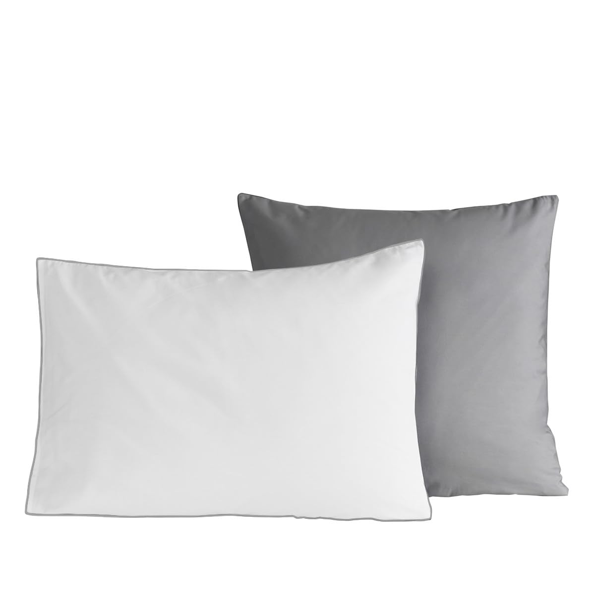 Home Cassiopee to80pe-bla Set of 2 Pillowcases 80 Count Percale White 50 x 70 cm