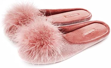 pink fluffy house shoes