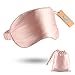 Jenleestar Natural Silk Sleep Eye Mask - 100% of The Blindfolded Sleep Mask, Soft Eye Cover Eyeshade for Night Sleeping, Travel, Nap - Best Night Blinder Eyeshade for Men Women