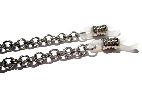 ATLanyards Double Loop Chain Eyeglass Holder - Stainless Steel Eyeglass Chain