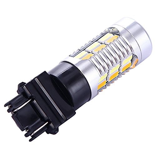3157 3057 3357 4157 Canbus Turn Signal White/Yellow Switchback LED Light Bulbs 22 SMD with Projector, for Standard Socket, Not CK- Pair of 2 with load resistors