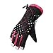 eWing Womens Winter Snow, Ski, Snowboard, Cold Weather Gloves with Thinsulate, Black, One Size