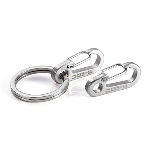 Ti-edc titanium 2pcs 34mm quick release keychain carabi…