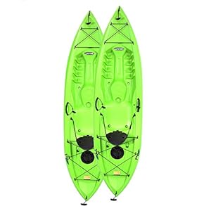 Tioga Sit-On-Top Kayak with Paddle (2 Pack), Lime, 120″