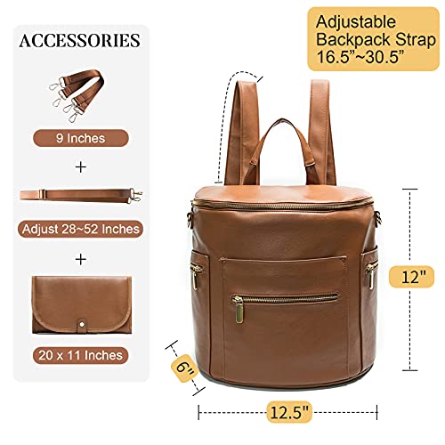 leather diaper bolsa backpack by miss fong