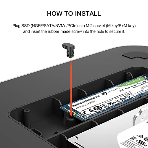 Qwiizlab USB C Hub with Dual Drive Enclosure, Docking Station for Mac