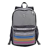 Sinpaid Fashion Casual Daypack Backpack for Teens- Light Grey