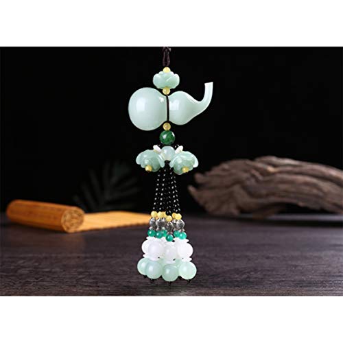 Tongboshi Car Pendants, Home Decoration Pendants, high-end car interiors, car Perfume Decorations, Men and Women Creative Gourd Pendants, Safe and Hoist (Color : White)