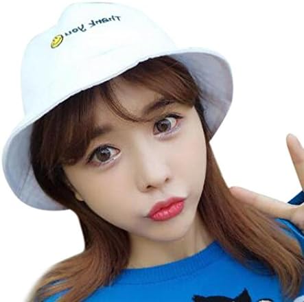 LanFox Summer Outdoor Fashion Tide Men And Women YOU Smiley Hat Bucket Hats