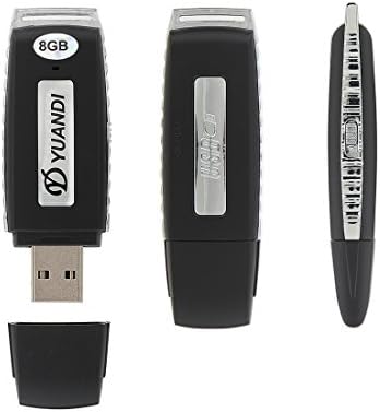 YUANDI Spy Voice Recorder-8GB USB Digital Audio Voice Recorder-Sound Recorder-Portable Recording Device-Dictaphone-Windows Mac Compatible