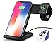 Bysionics Wireless Charger,2 in 1 Fast Qi Phone Wireless Charging Stand & Wireless Charging Dock Compatible for Apple iWatch Series 4/3/2/1 (Black)