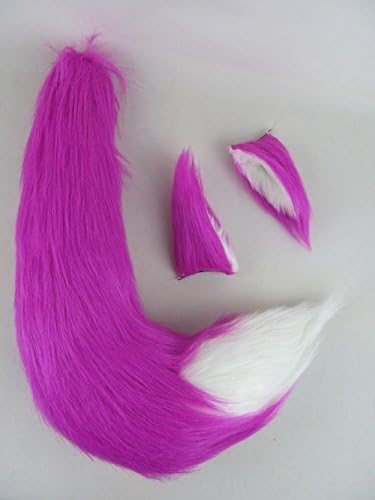 HappylifehereFox Ears Bendable Tail Adult Kids Animal Costume Set Halloween Party