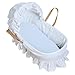Kushies Baby Fitted Bassinet Sheet, Blue Solid