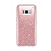 Speck Products Presidio Clear+ Glitter Cell Phone Case for Samsung Galaxy S8 - Rose Pink With Gold Glitter