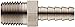 Parker 316 Stainless Steel Barb Connector To Male Pipe 1/4