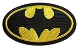 BATMAN Classic Logo Iron On Sew On Embroidered Patch Approx: 3.2