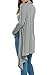 Zeagoo Women Asymmetric Draped Open Front Long Sleeve Soft Duster Cardigan Sweater,Gray,XX-Large
