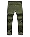 Men's Outdoor Windproof Waterproof Hiking Mountain Ski Pants, Soft Shell Fleece Lined Trousers#NK-801,Army Green,US S 32