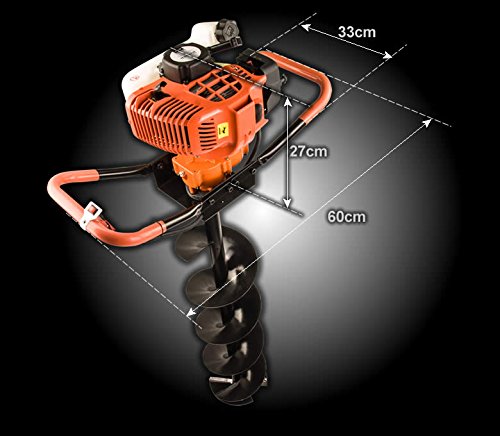 Erdbohrer Thermo Benzin 62 CC mit Bohrer ultra Spitz 100/150/200 mm 3 Strähnen Einzigartige – Bild 6