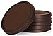 COMFORTENA Silicone Absorbent Coasters for Drinks | Protect Furniture from Water or Condensation Damage | Set of 6 Drink Coasters with Removable Felt Pad| Rich Brown