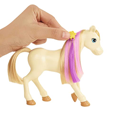 Barbie Groom 'N Care Horse Playset with Blond Doll, 2 Nodding Horses & 20+ Accessories, Style
