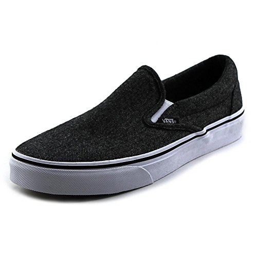 Vans Unisex Classic Slip-On Black/True White Skate Shoe 9 Men US / 10.5 Women US