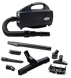 Oreck Compact Canister Vacuum-Handheld Cannister Cleaner & Blower w/HEPA Filter Bag for Dusting Dirt & Dog Hair for Hardwood, Wooden & Tile Floors, BB1200DB, Black