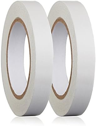 3/4 inch x 29 yards 2 rolls Double-Sided Adhesive Sticker Tape For Arts, Crafts, Photography, Scrapbooking, Paper Backing