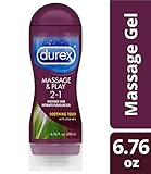 Lubricant, Durex Massage Gel & Personal Lubricant,  Durex Massage & Play 2 in 1 Lubricant,  6.76 oz., Soothing Touch with Aloe Vera