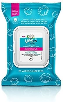 Yes To Cotton Comforting Facial Wipes, 25 Wipes (Pack of 2)