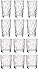 Circleware Cabrini Set of 12 Drinking Glasses & Whiskey Cups Glassware for Water, Beer, Juice, Ice Tea Beverage, 6-15.7 oz & 6-12.5 oz