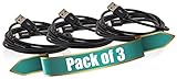[Pack of Three] MYOHO High Speed USB 2.0 - Micro USB Charge & Sync cable charger cord Premium Grade quality Long 3.3 feet extended length, 1.0 meters Black Tangle free Type A Male to Micro B for Samsung Galaxy S6, S5, S4, S3, HTC One M8, LG, Nexus 5, 4, Nokia Lumia, Sony Experia, Motorola Moto, Blackberry, Android Phones and Tablets, Windows Phones