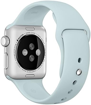 Apple Watch Band, Silicone Apple Sport Band, S/M MEDIUM, By Warthog Tech (Turquoise 42mm)