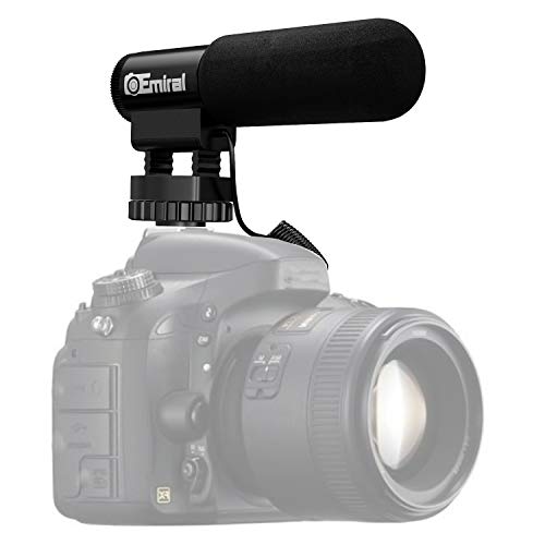Camera Microphone,Emiral Interview Microphone,Shotgun Video Microphone for DSLR Camera/DV Camcorder