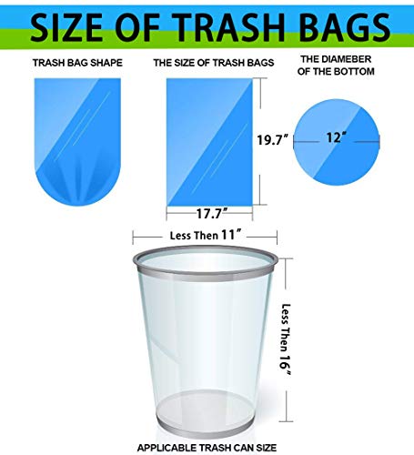 Homsolver Trash Bags, Garbage Bags 4 Gallon Large Tall Kitchen Drawstring Strong Multipurpose White Bags for Trash Can Garbage Bin (200 Pcs) - Thumbnail 5