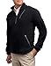 SCOTTeVEST Microfleece Pullover for Men - 8 Hidden Pockets - Warm Fleece Zip Up Sweatshirt for Travel & More (Black, Large)