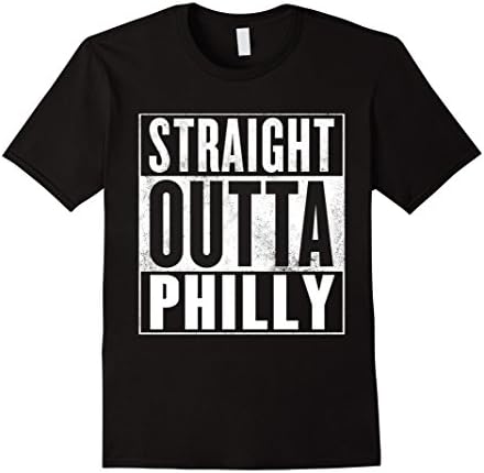 Mens Philly T-Shirt - STRAIGHT OUTTA PHILLY Shirt 3XL Black