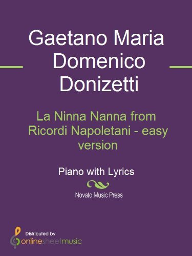 La Ninna Nanna from Ricordi Napoletani - easy version - Score