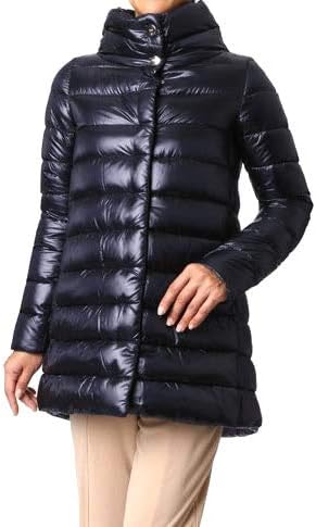 Amazon Herno ヘルノ レディース ダウンジャケット Aライン セミロングダウンコート ネイビー Pi0505dic 117 90 38 コート ジャケット 通販