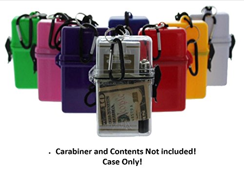 VAS WATERPROOF DUST RESISTANT SPORTS DRY BOX CASE | ID HOLDER | CREDIT CARDS | LANYARD | MONEY | BADGE | CRUISE | TRAVEL | BEACH | POOL | BOATINGBULLETS (RED, ONE CASE)