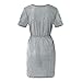Women’s V Neck Wrap Mini Dress ，Ladies Sequin Glitter Short Sleeve Short Dresses with Ruffle Irregular Hemthumb 3