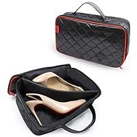 JekLoui High Heel Shoe Organizer Travel Case - Premium Quilted Portable Shoe Protective Storage Bag with Soft Padded Outer Layer